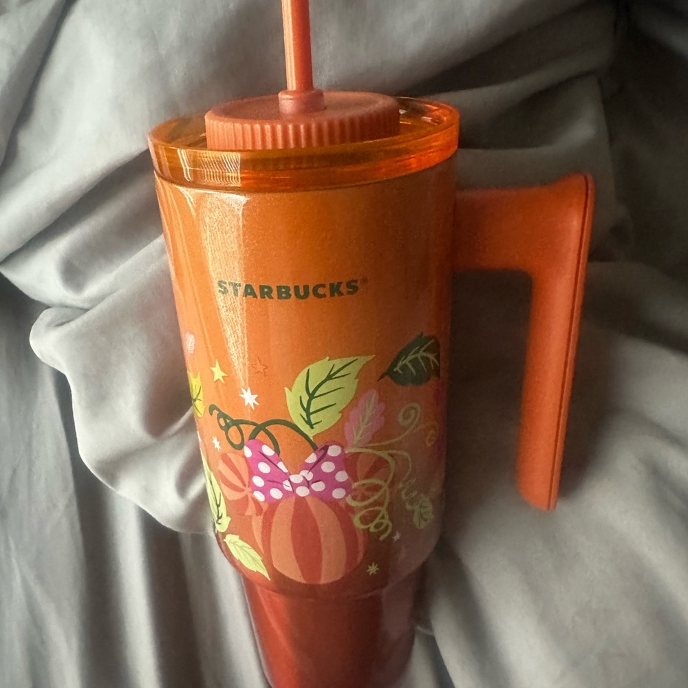Stanley Disney Orange Mug with Handle and Straw (no leak)